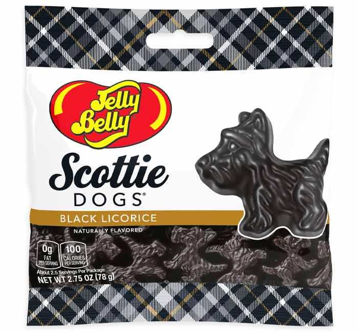 Jelly Belly Scottie Dogs Black Licorice 2.75oz 12ct