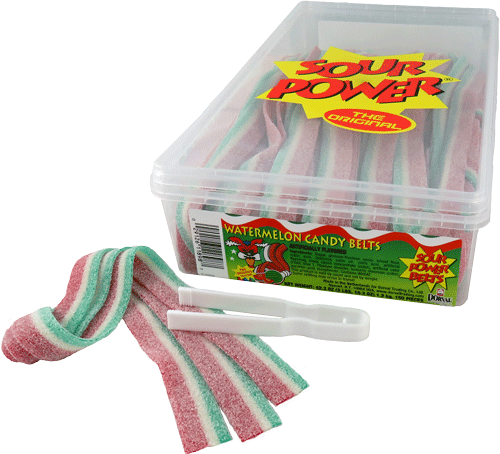 Watermelon Sour Belts 150ct Tub - Default Title Dorval Trading Company Candy Store For Me
