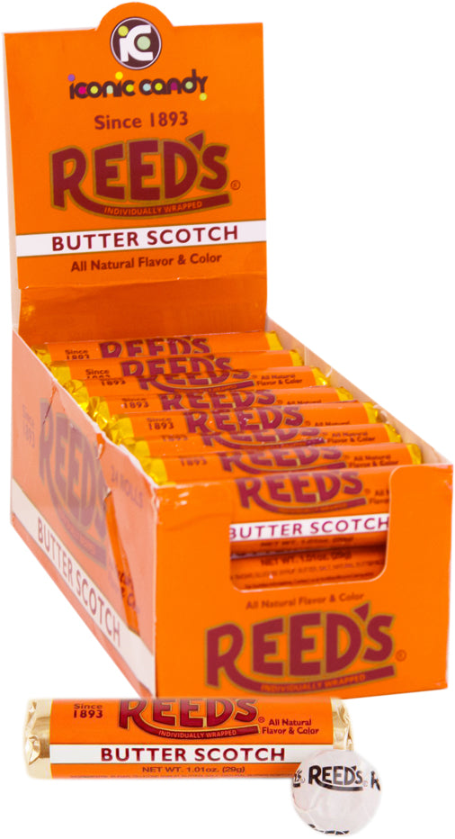 Iconic Reed's Butterscotch Hard Candy Rolls 24ct - Default Title Iconic Candy Store For Me