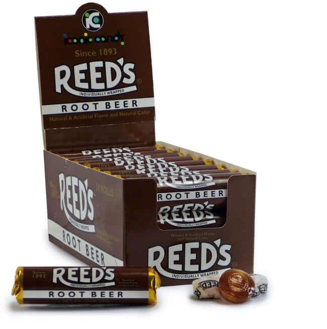 Iconic Reed's Root Beer Hard Candy Rolls 24ct - Default Title Iconic Candy Store For Me