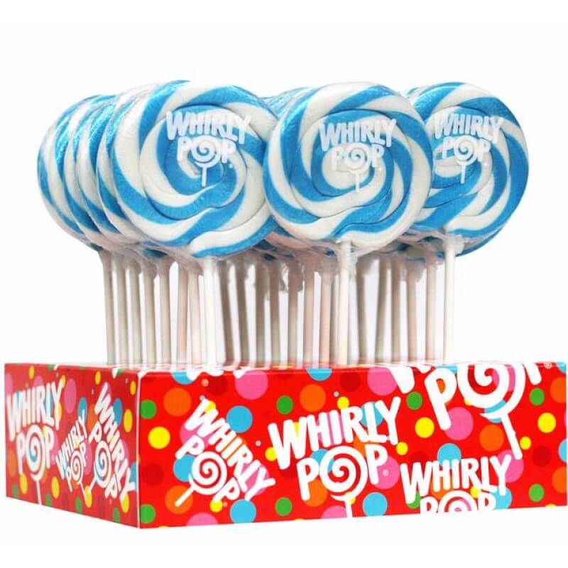 Adams & Brooks Light Blue & White Whirly Pop 1.5oz 24ct - Default Title Adams & Brooks Lollipops Candy Store For Me