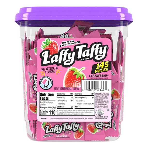 Laffy Taffy Strawberry 145ct Tub - Default Title Ferrara Pan Candy Co Candy Candy Store For Me
