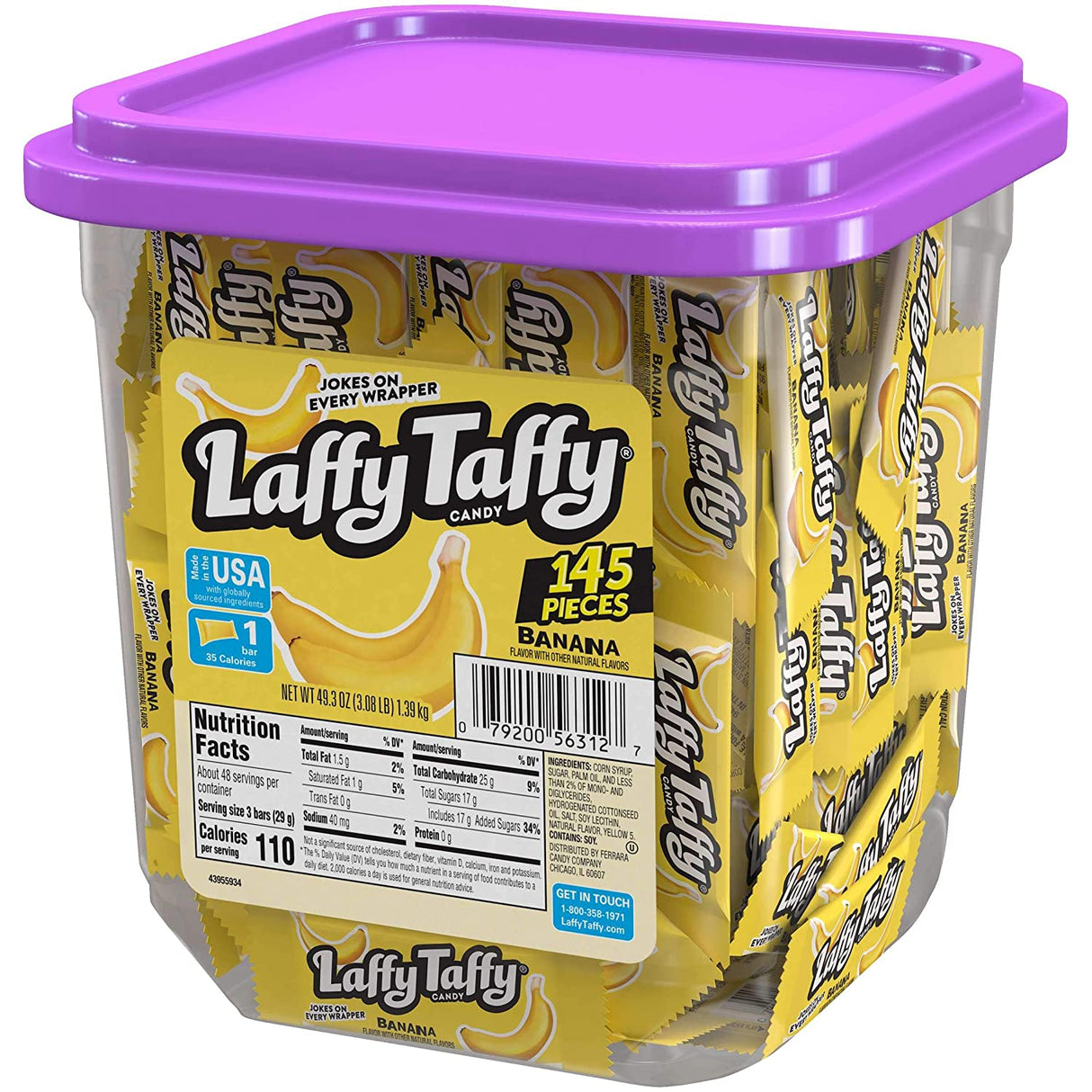 Laffy Taffy Banana 145ct Tub - Default Title Ferrara Pan Candy Co Candy Candy Store For Me
