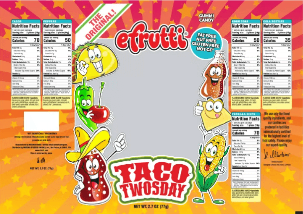 efrutti Gummi Taco Twosday Bag 12ct case - Default Title eFrutti Gummi Candy Gummies Candy Store For Me