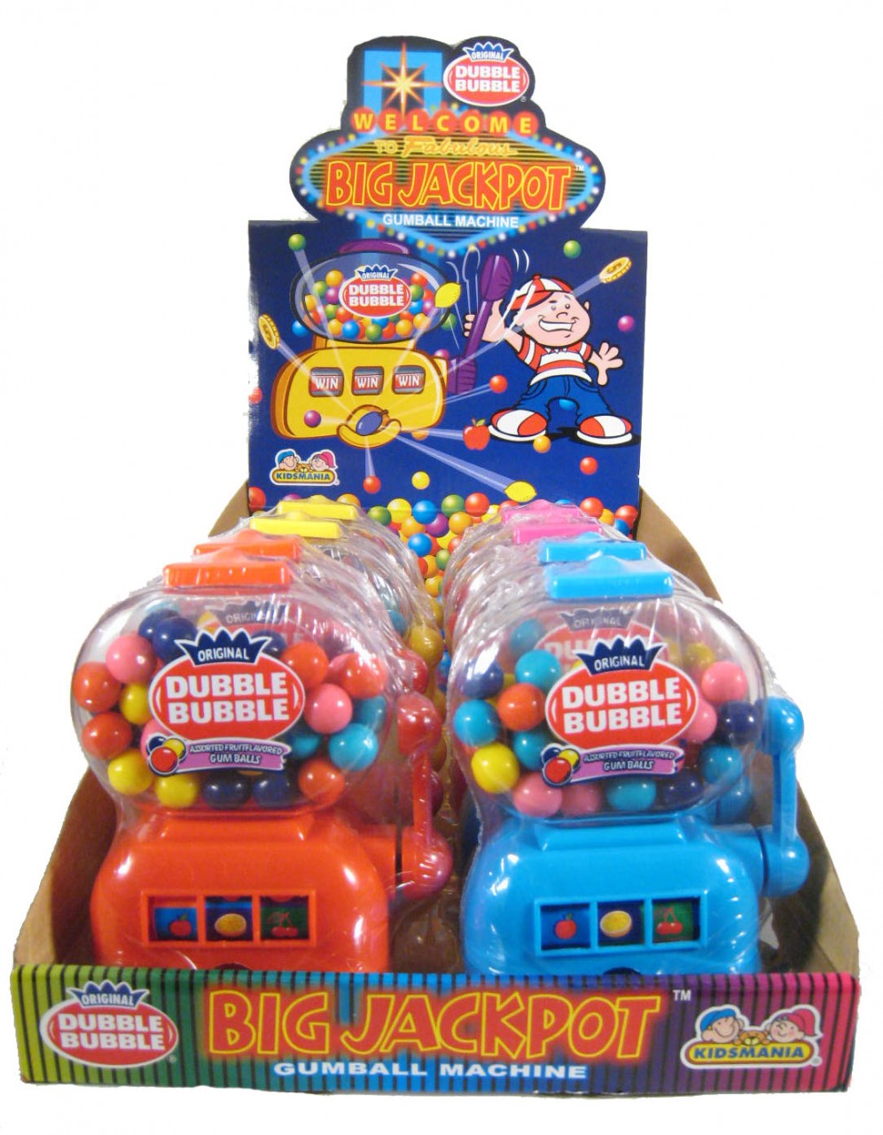 Kidsmania Dubble Bubble Big Jackpot Gumball Slot Machines 12ct - Default Title Kidsmania Candy Store For Me