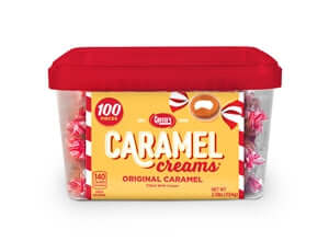 Goetze Caramel Creams 100pc 2.5lb Tub