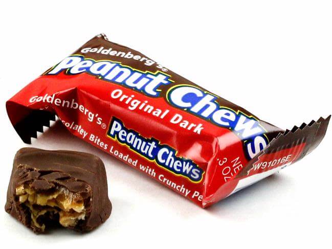Goldenberg Original Dark Chocolate Peanut Chews 225ct Bag - Default Title Just Born Candy Store For Me