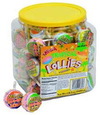 Tropical Mega Double Smarties Lollipops Jar 60ct - Default Title Smarties Candy Company Candy Store For Me