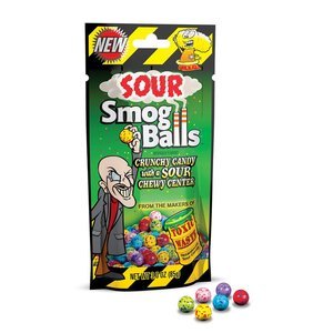 Toxic Waste Sour Smog Balls 12ct - Default Title Candy Dynamics Novelty Candy Store For Me