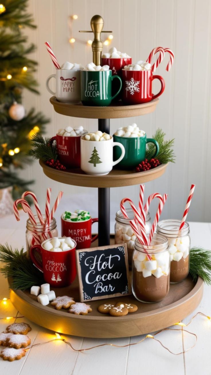 DIY Hot Chocolate Bar with Candy Toppings 🍫☕🎄