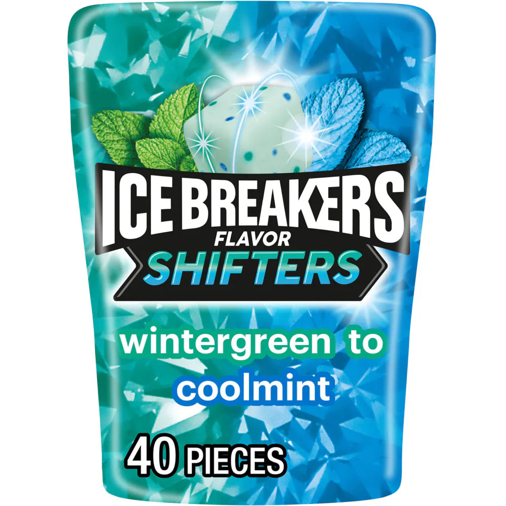 ICE BREAKERS Flavor Shifters Wintergreen/Coolmint Flavors Sugar-Free Gum 6ct