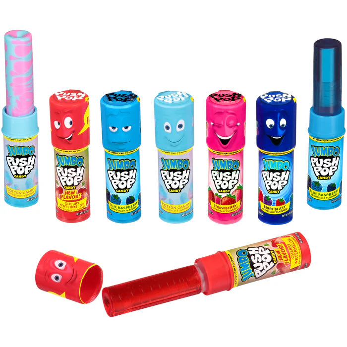 The Bazooka Company Jumbo Push Pop Lollipops 18ct