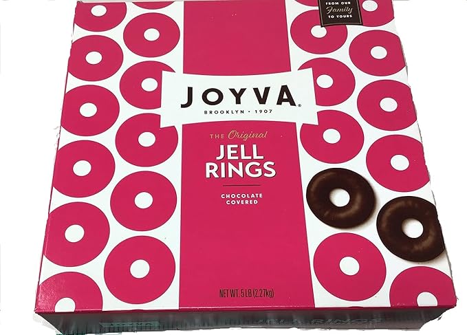 Joyva Chocolate Covered Raspberry Rings 5lb