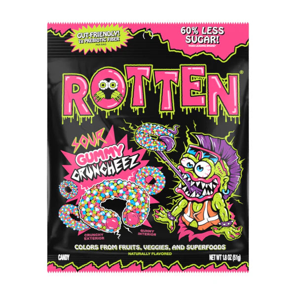 Rotten Sour Gummy Cruncheez 1.8oz 8ct