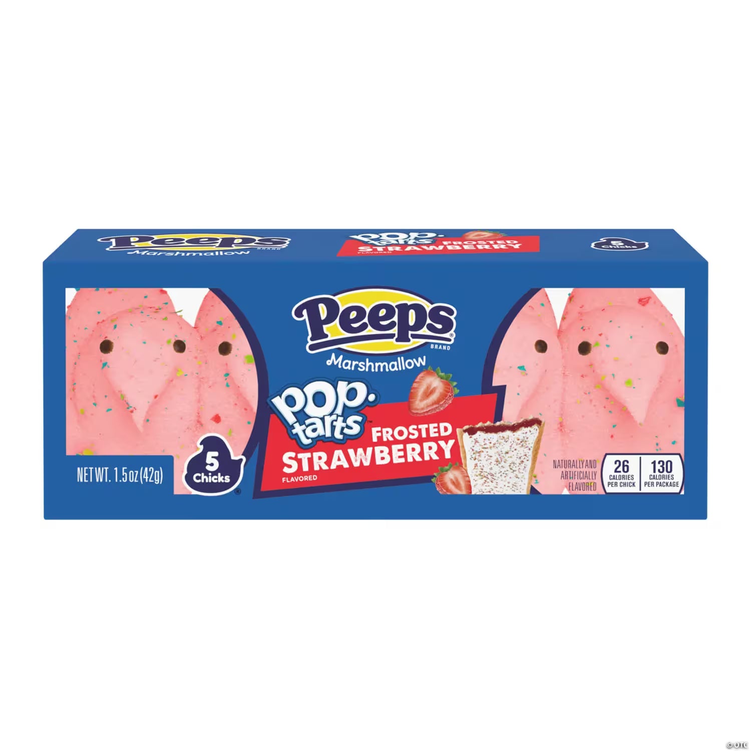 Just Born Peeps Marshmallow Chicks Strawberry Pop Tart  Pink (5pack) 24ct