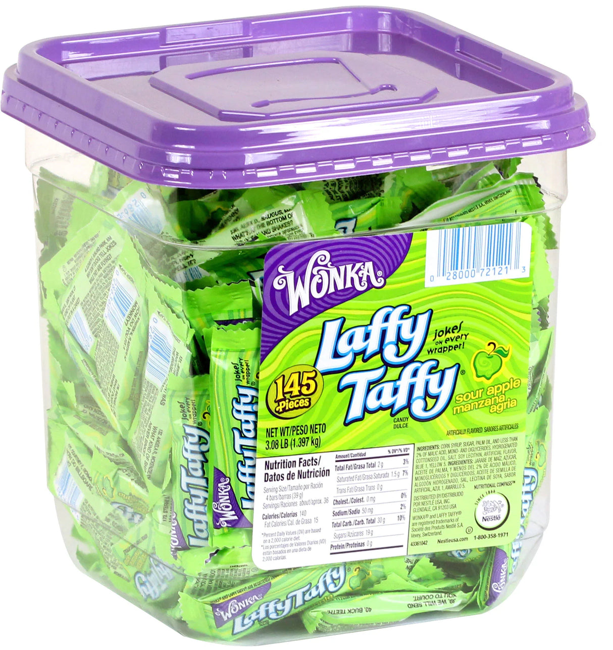 Laffy Taffy Green Apple 145ct Tub (Low Stock)