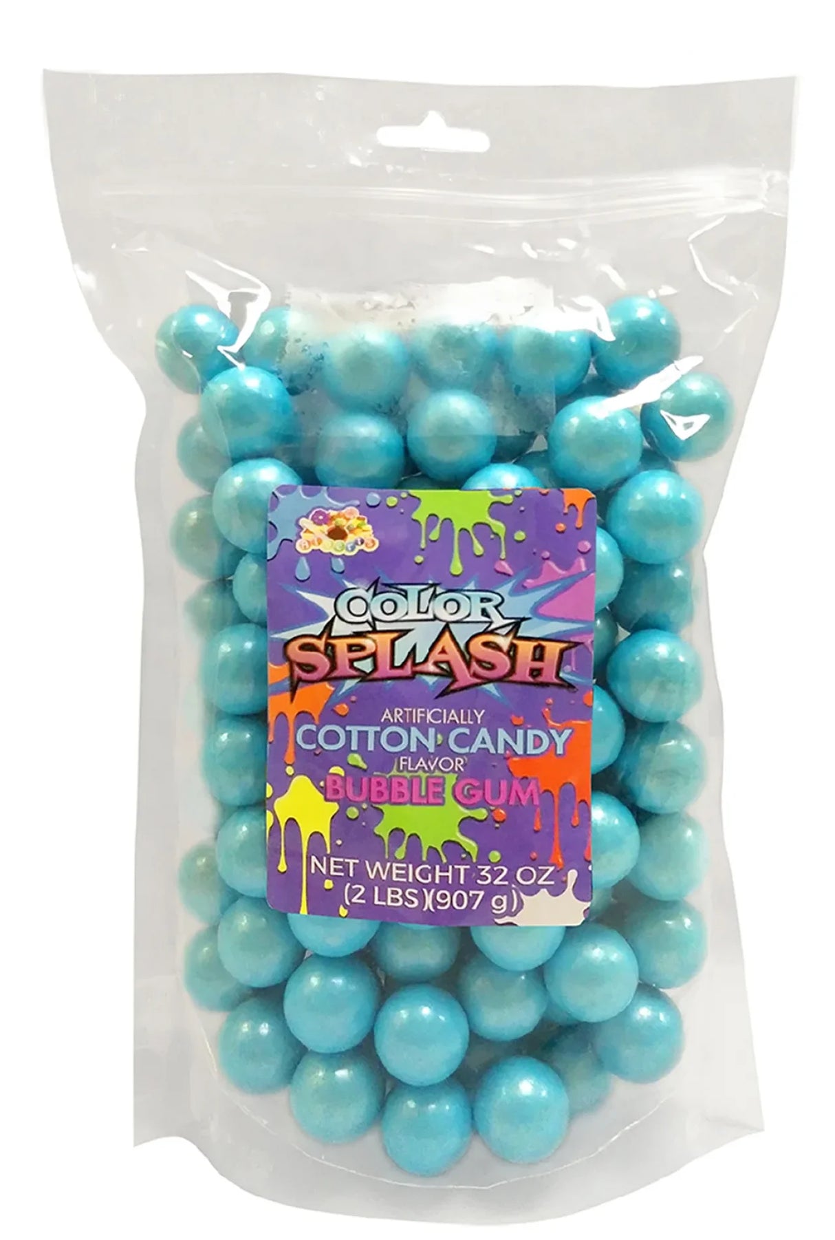 Alberts Bulk Color Splash Gumballs 1" Pearl Light Blue 2lb