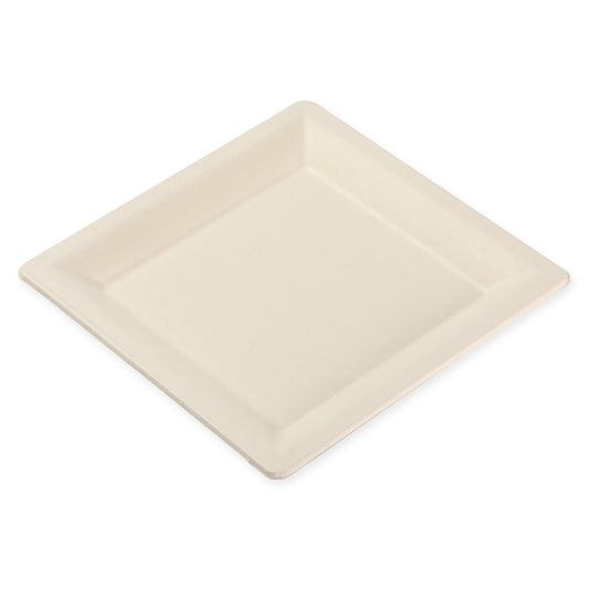 8x8" Disposable Bamboo Square Plates - 500 Plates