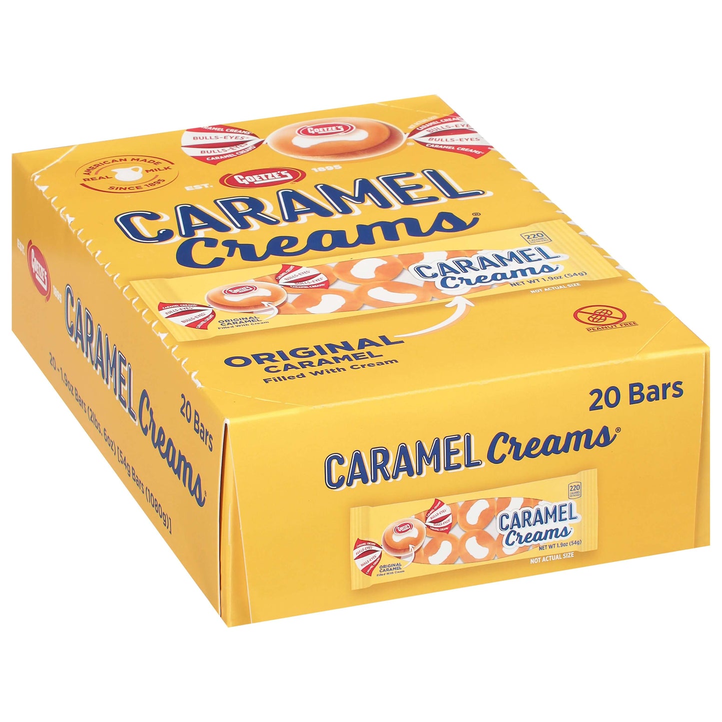 Goetze Caramel Cream 1.9oz Bar 20ct