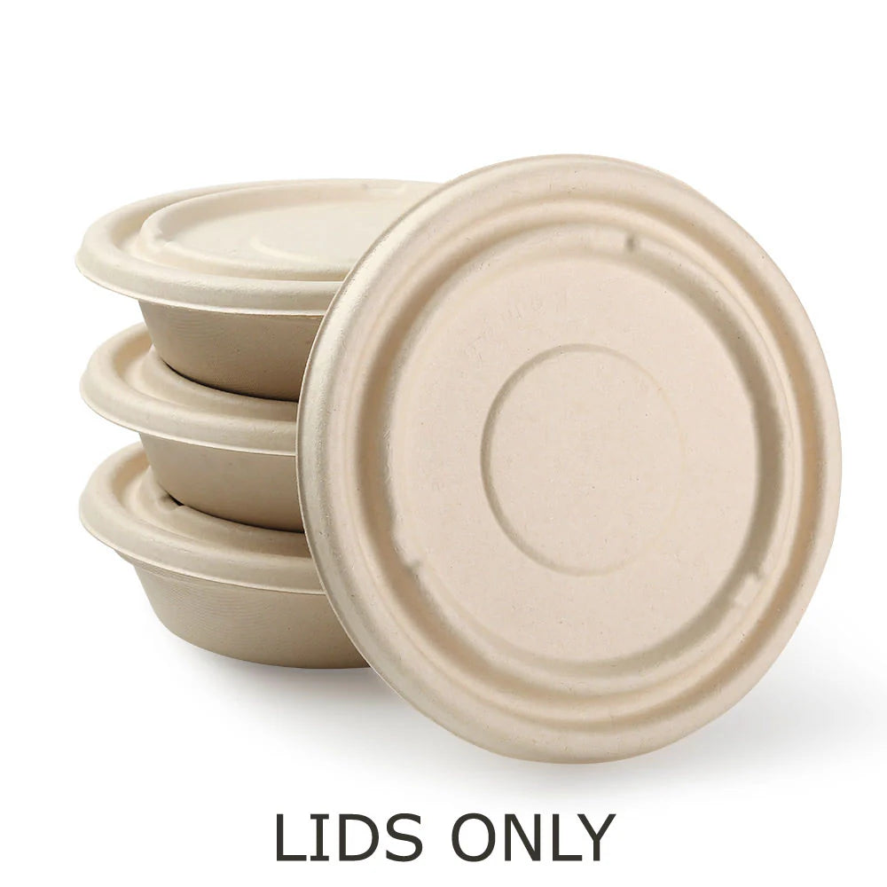 2 oz Disposable Bamboo Soufflé/Condiment Lids - 100 Lids