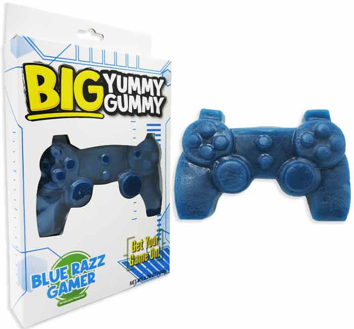 Foreign Candy Company Big Yummy Gummy Blue Razz Gamer 12ct