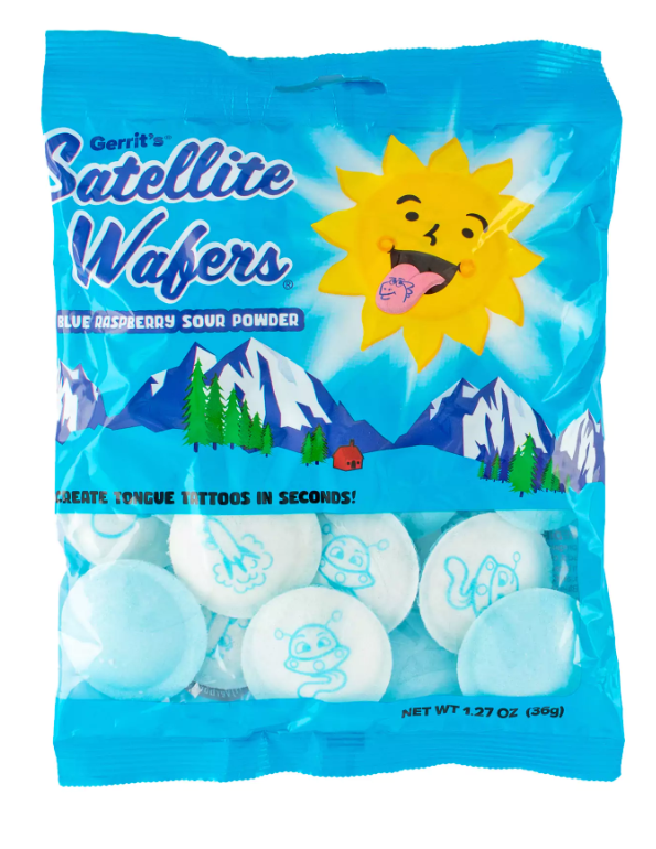 Gerrit's Blue Rasp Satellite Wafers12ct Case