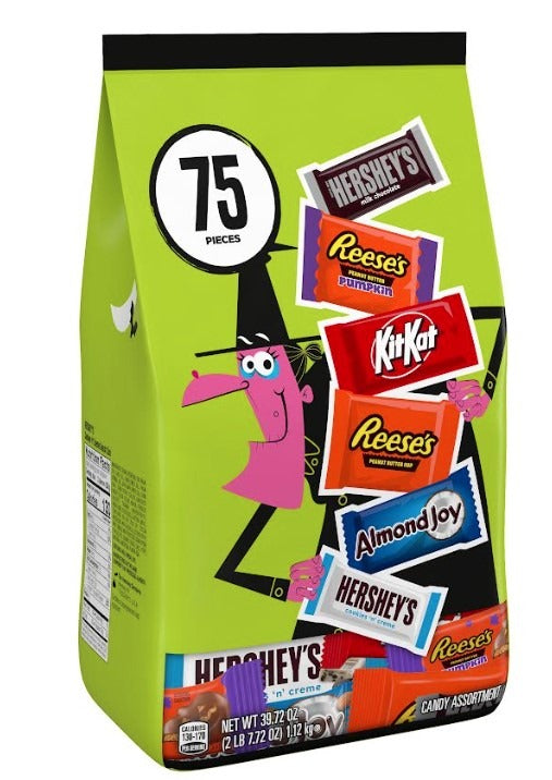 Hershey Halloween Chocolate Assortment Stand Up Bag 75-Piece