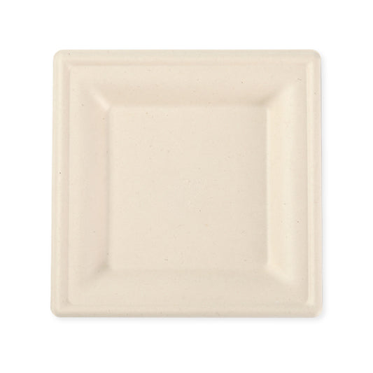 10x10" Disposable Bamboo Square Plates - 500 Plates