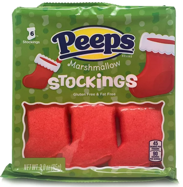 Peeps Marshmallow Xmas Stocking 6pk 12ct