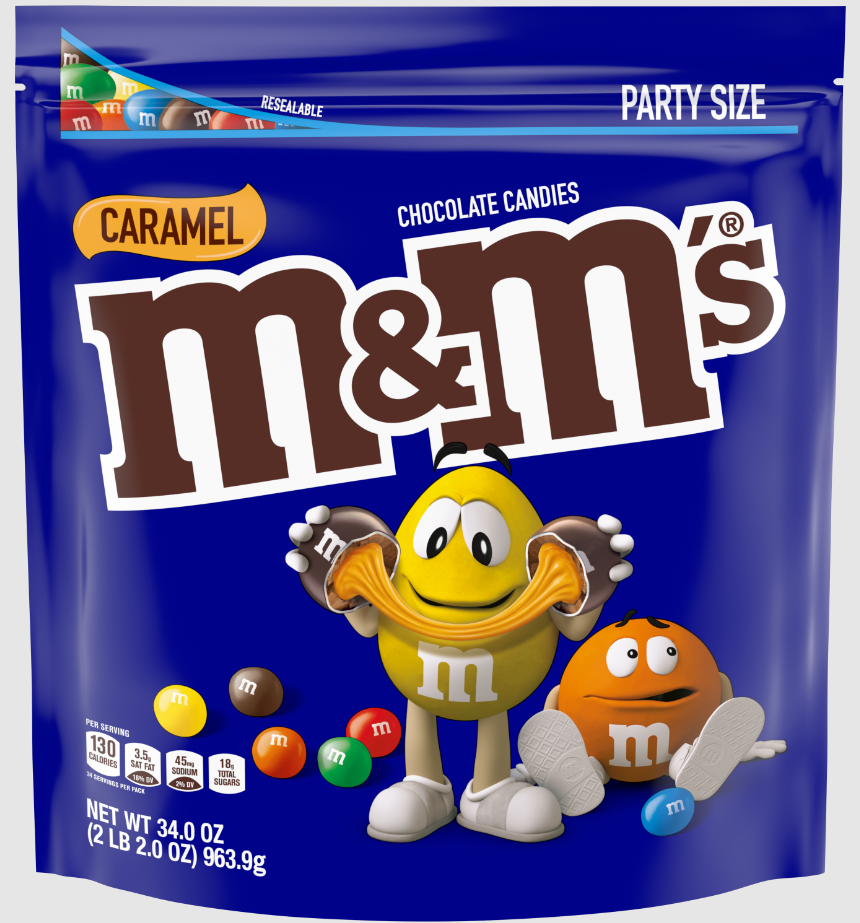 M&M Mars Stand Up Pouch M&M's Caramel 6ct 34oz