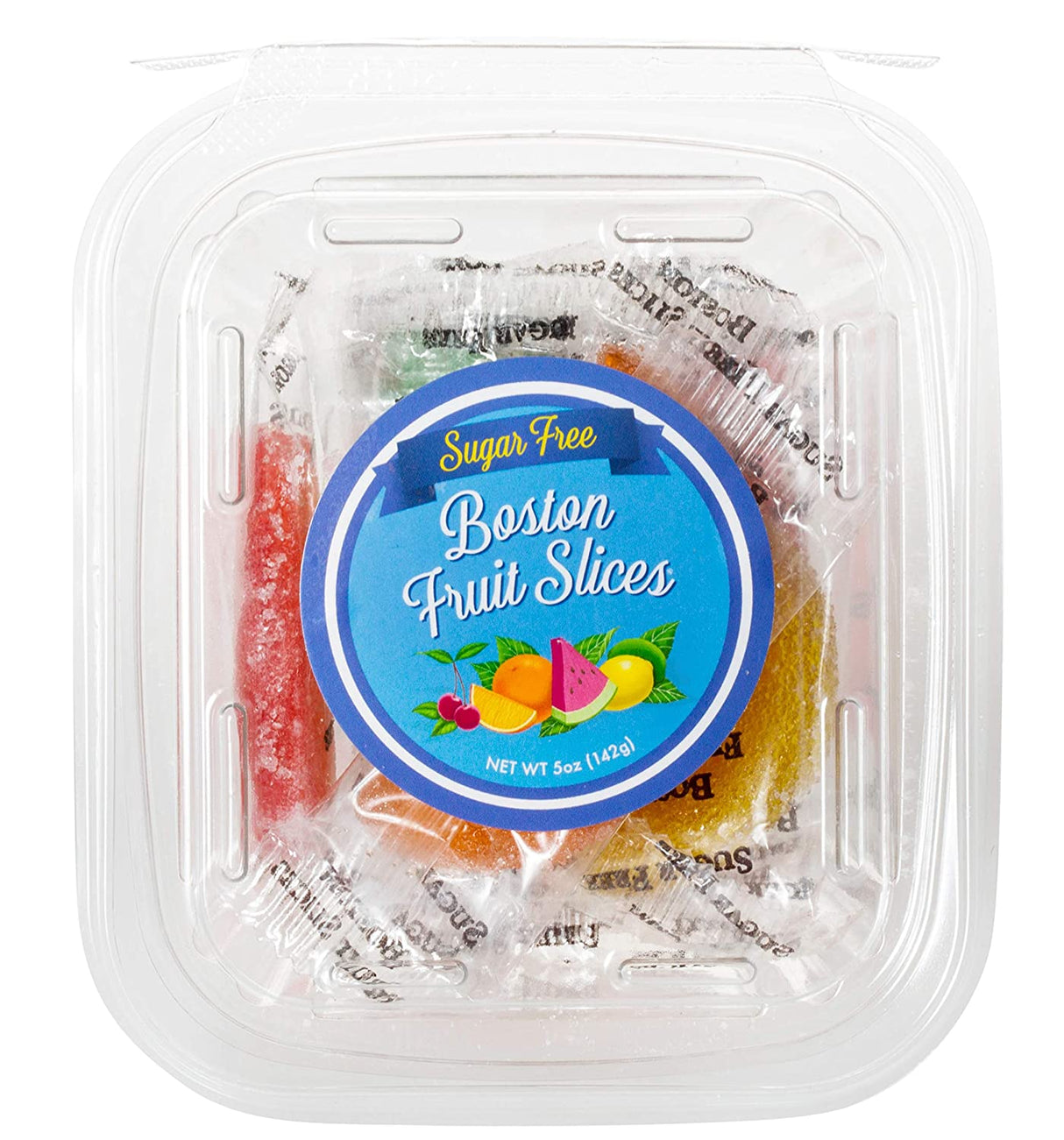 Boston Sugar Free Fruit Slices 5oz tub 16ct