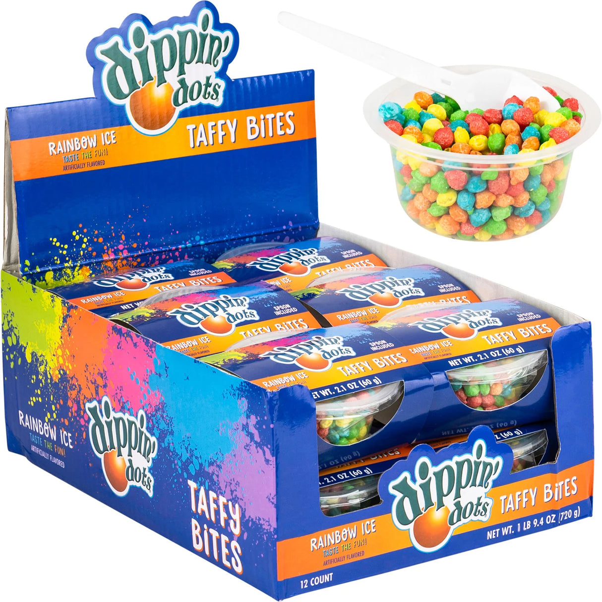 Kokos 62778 Dippin Dots Taffy Bites 2.1oz 12ct