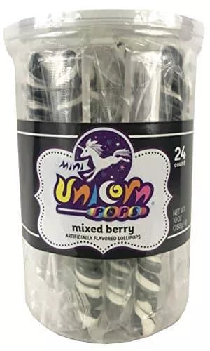 Adams & Brooks Black Mini Unicorn Pop jar 24ct