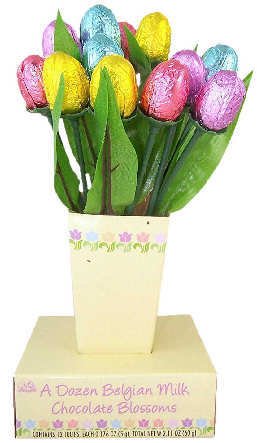 Alberts Easter Dozen Belgian Milk Chocolate Blossoms Display Case 2.11oz