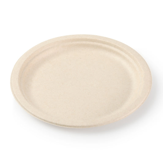 7" Disposable Bamboo Round Plates - 1,000 Plates