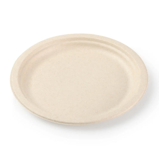 7" Disposable Bamboo Round Plates - 250 Plates