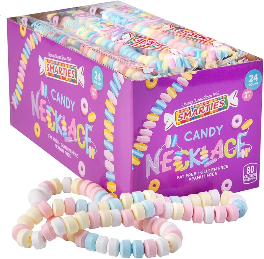 Smarties Jumbo Wrapped Necklaces 36ct
