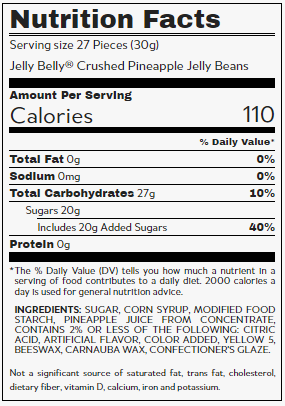Jelly Belly Jelly Beans Crushed Pineapple 10lb