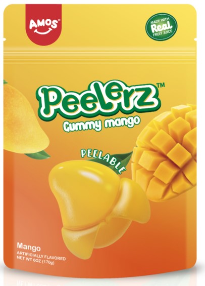 Amos Mango Gummy Peelerz 6oz 12ct