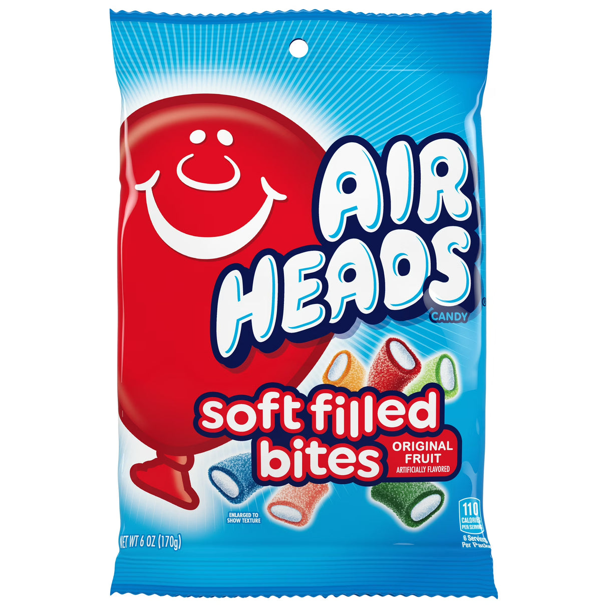 Airhead Soft Filled Bites Peg Bag 6oz 12ct