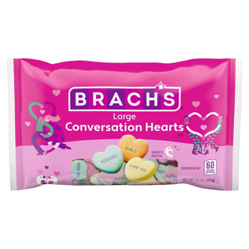 Brach's Valentines Large Conversation Hearts 10oz bag 12ct