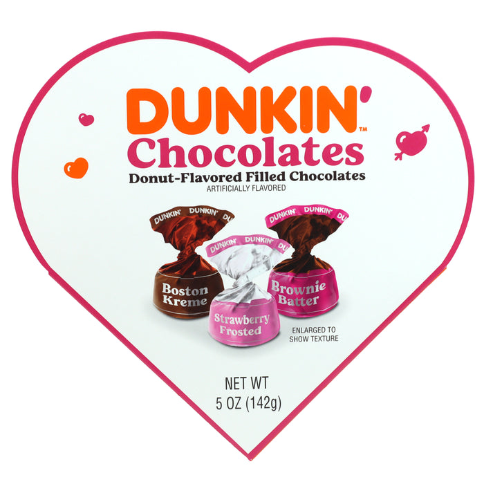 Dunkin Chocolate Heart Box 5oz 4ct