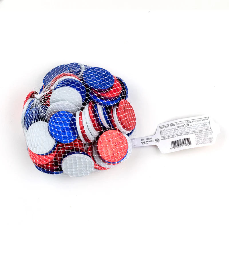 Fort Knox Color Parade 1.5" Coins - Red White & Blue 16oz Bag