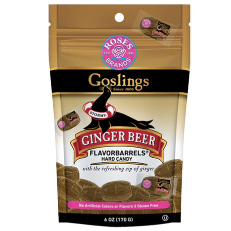 Goslings Ginger Beer Flavor Barrels Gusset Bags 6oz 6ct
