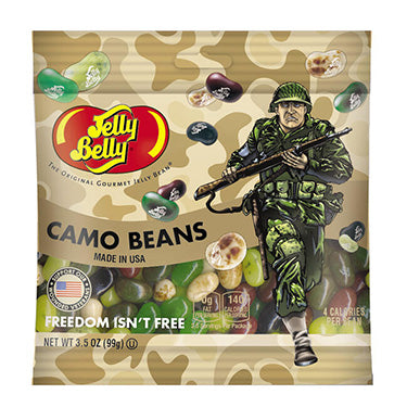 Jelly Belly Freedom Fighter Camo Beans 3.5oz bags 12ct case