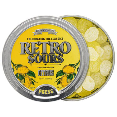 Iconic Retro Sours Citrus Tin 8ct Box