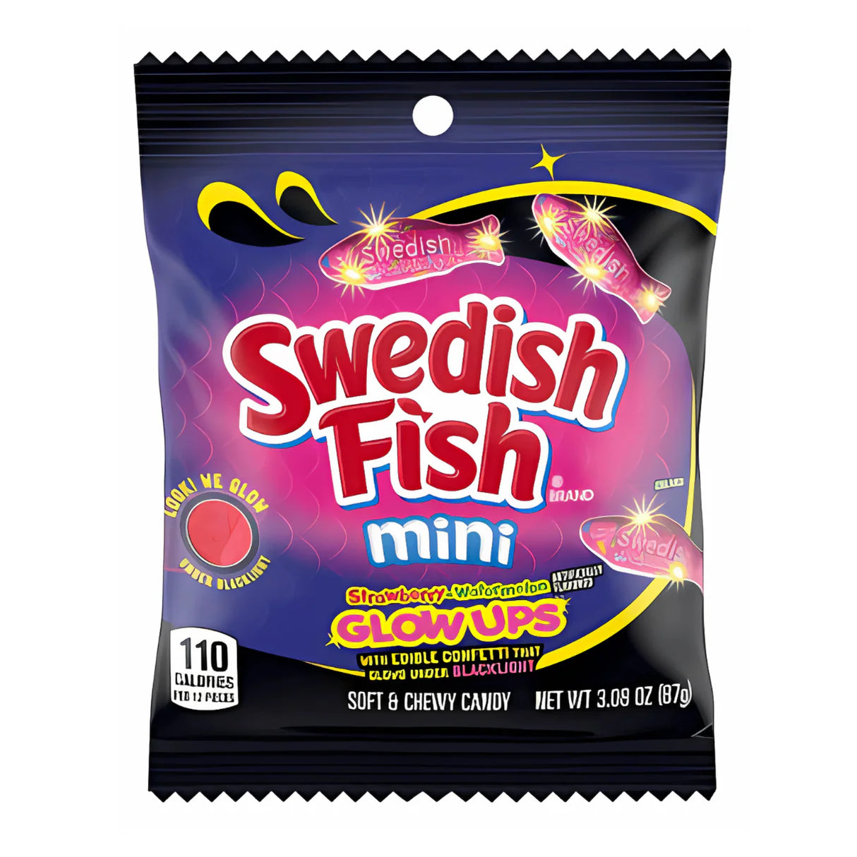 Swedish Fish Glowups Peg Bag 3.08oz 12ct