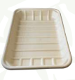 8" x 5" Disposable Bamboo Rectangular Serving Tray - 50 Trays