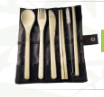 Reusable 100% Bamboo Cutlery Kit with Storage Bag - 280 Kits