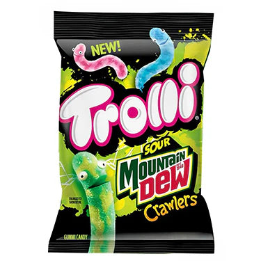 Trolli Sour Mountain Dew Crawlers Peg Bag 4.25oz 12ct